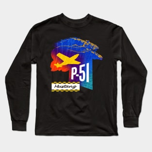 p51 Mustang Aircraft USA Long Sleeve T-Shirt